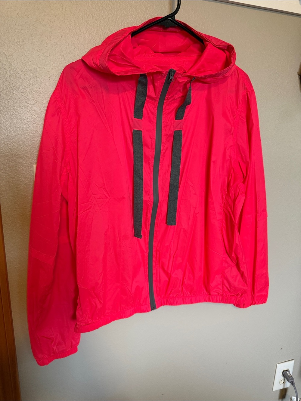 Women's Hooded Lightweight Jacket - Neon Orange